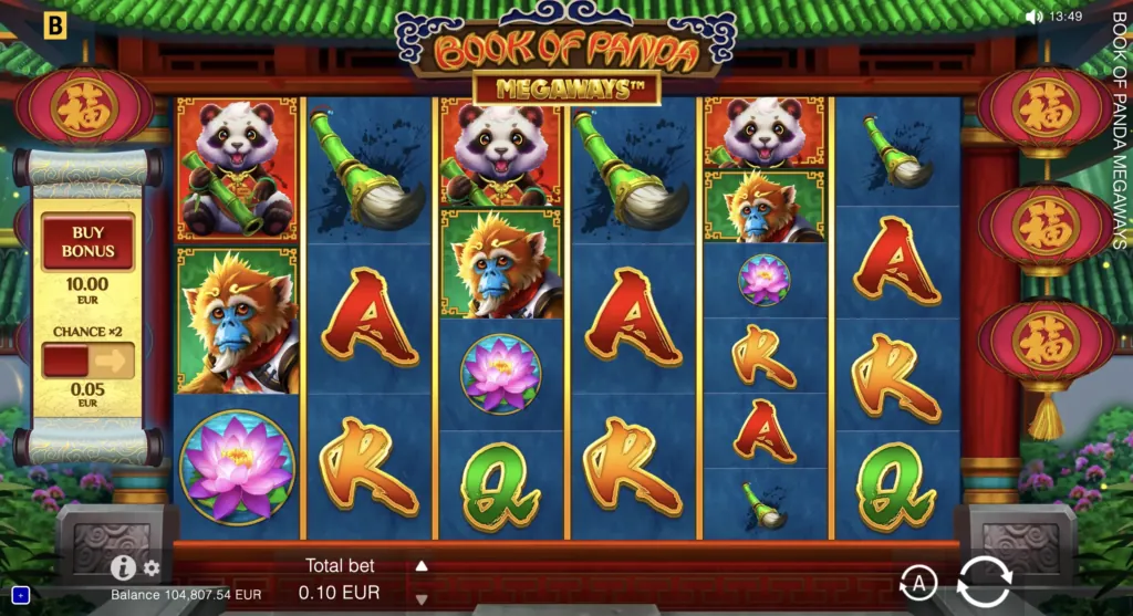 BG Book of Panda Megaways Screenshot